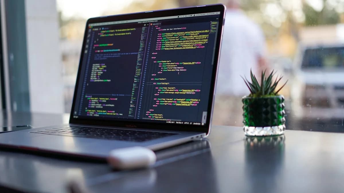 JavaScript code on dark theme editor